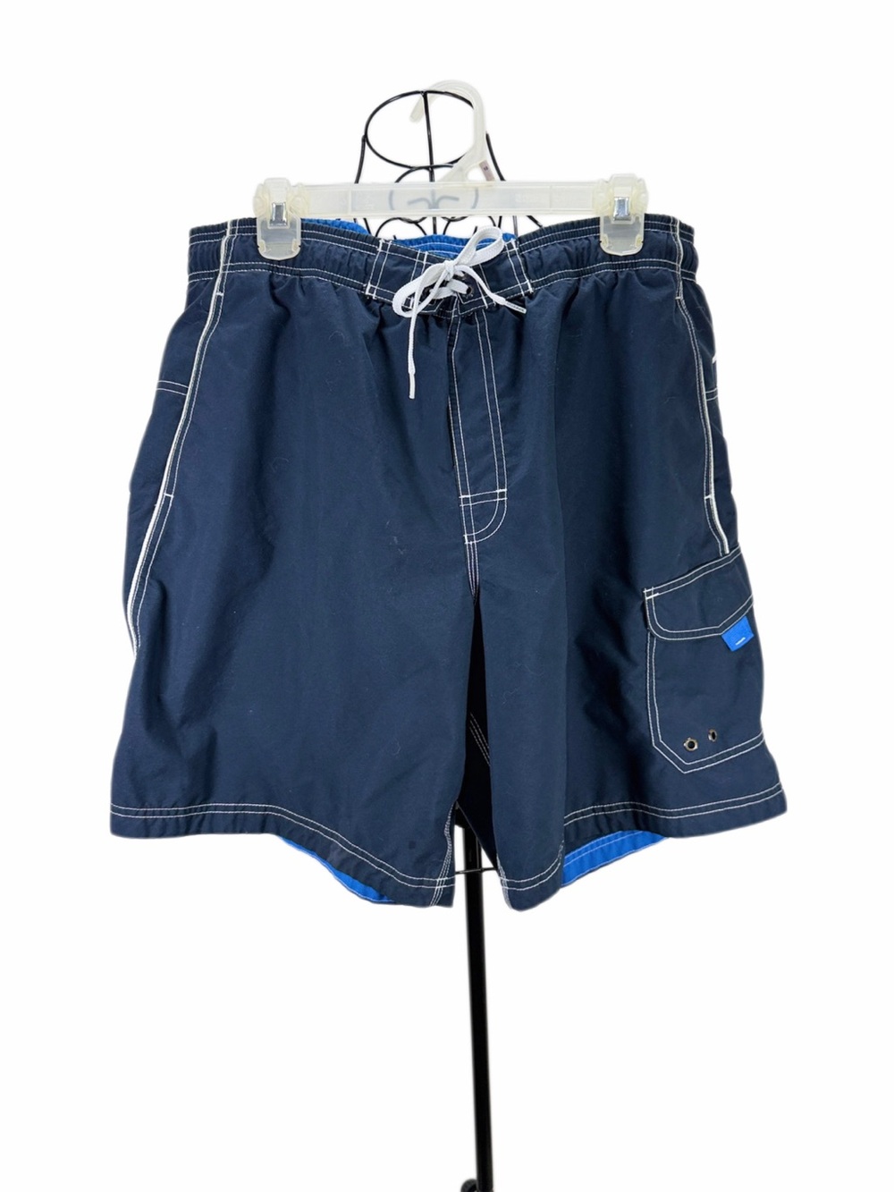 Speedo Navy and Blue Contrast Swim Board Shorts